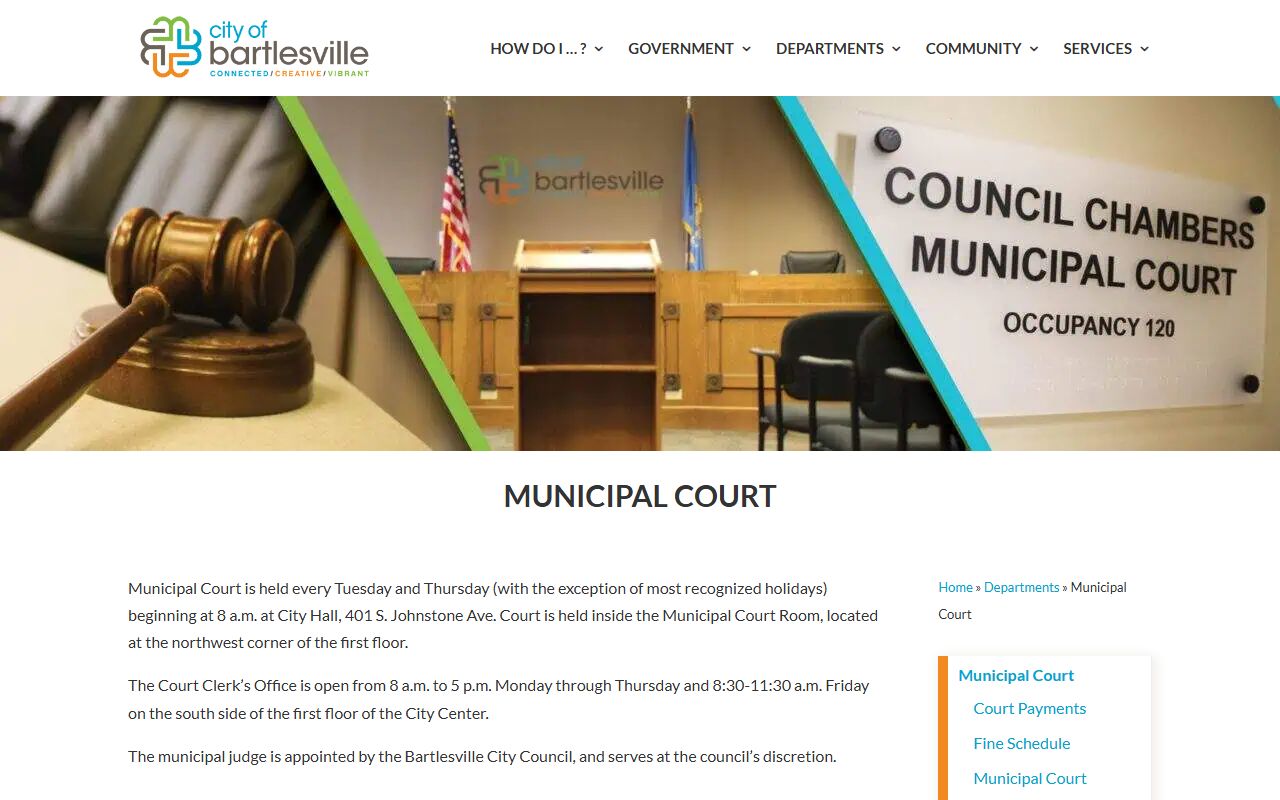 Bartlesville DUI records Bartlesville Municipal Court