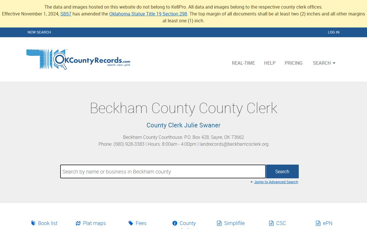 Beckham County DUI records Beckham County Land Records