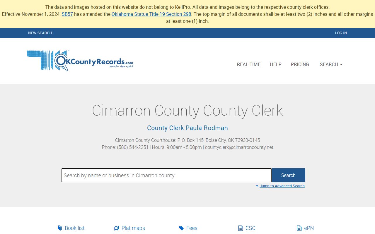Cimarron County DUI records Cimarron County Land Records
