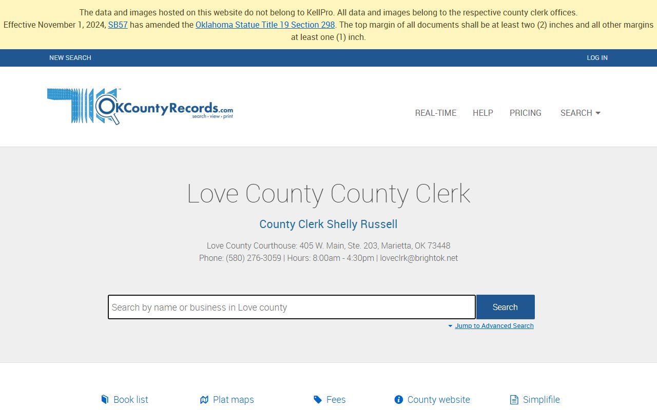 Love County DUI records Love County Land Records