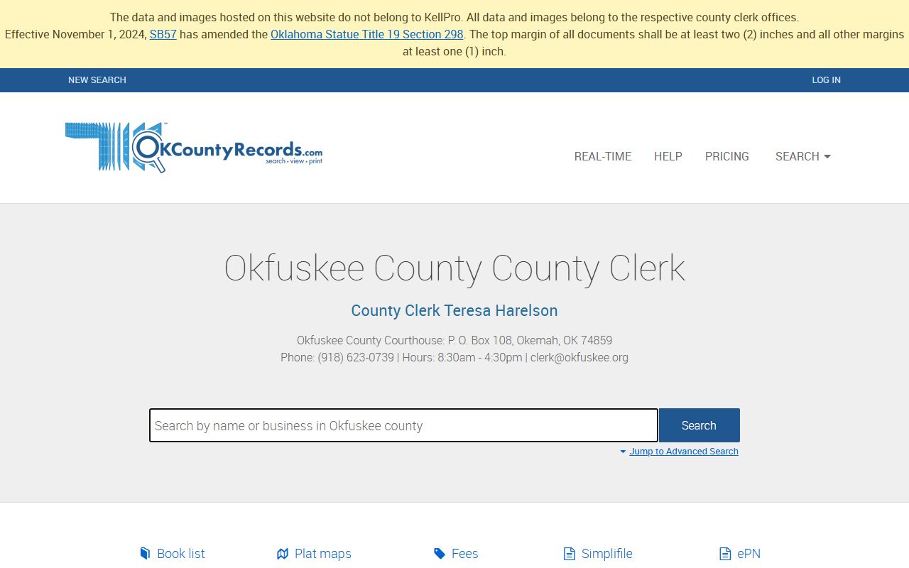 Okfuskee County DUI records Okfuskee County Land Records