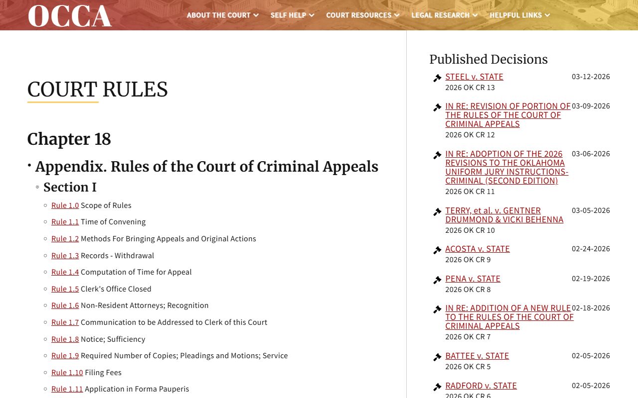 Oklahoma Supreme Court rules governing DUI records access